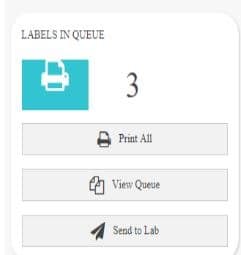 labels in queue Send to lab button broken or not working?