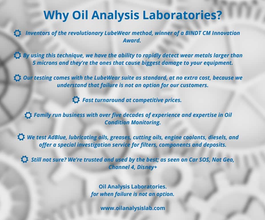 Why Oil Analysis Laboratories