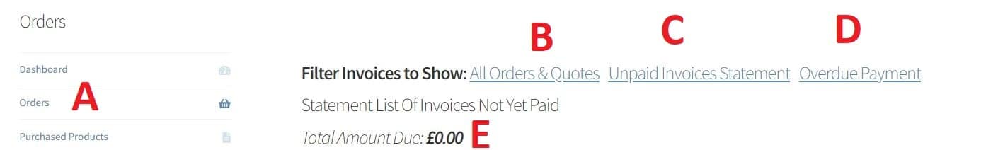 amount due How do I get an account statement for all my invoices?